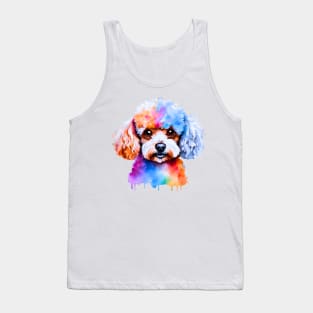 Toy Poodle Watercolor Tank Top